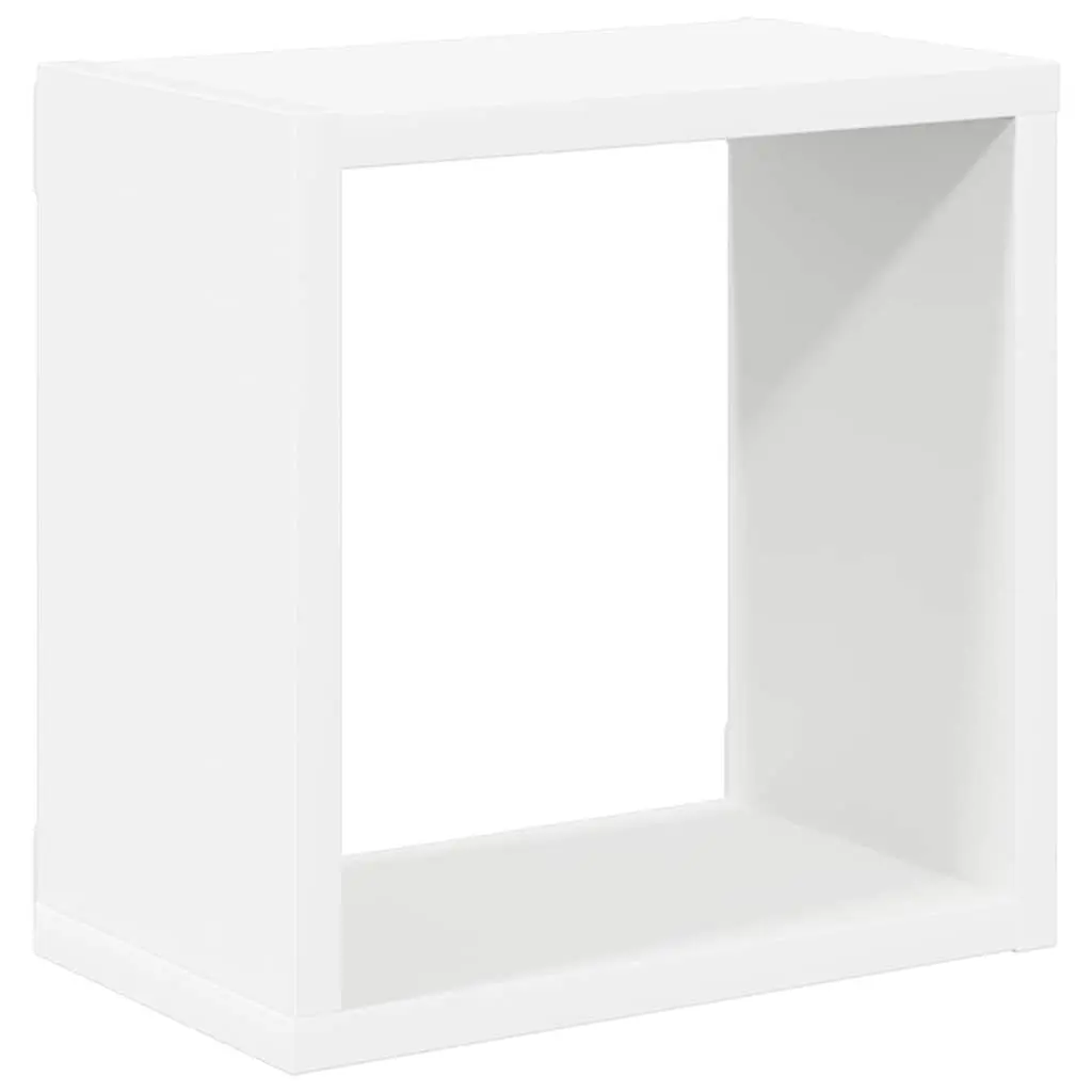 Wall Cube Shelves Set White 26 x 15 x 26 cm