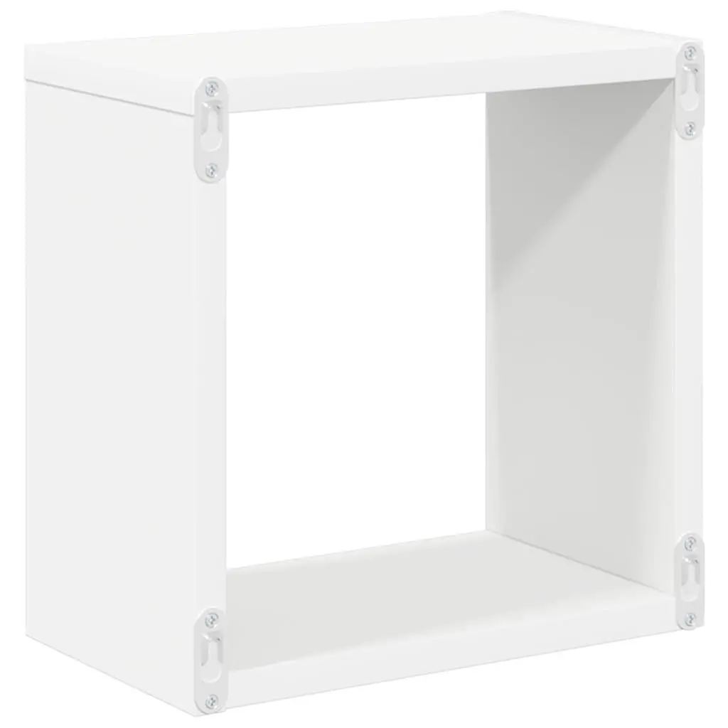 Wall Cube Shelves 6 Pcs White Floating Storage Display Organiser Bedroom Living