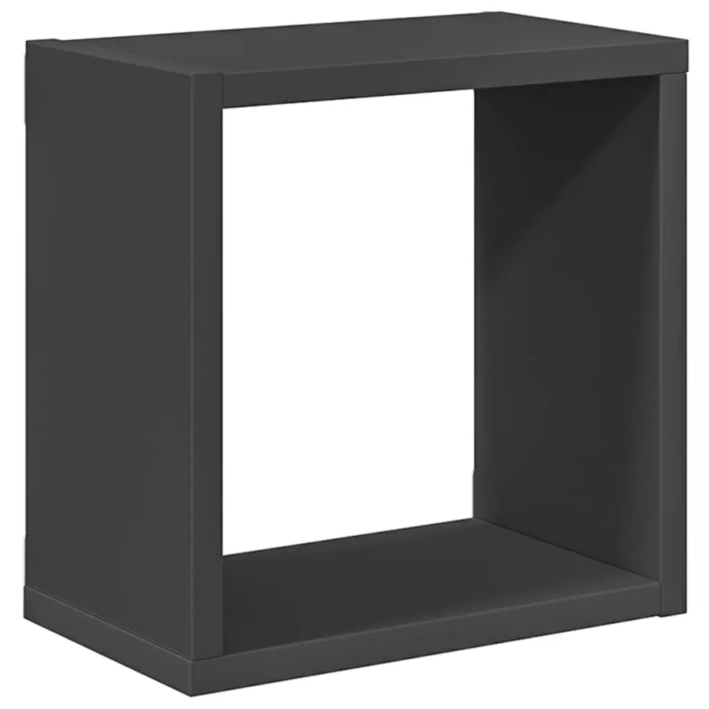 Grey Floating Cube Shelves Set of 6