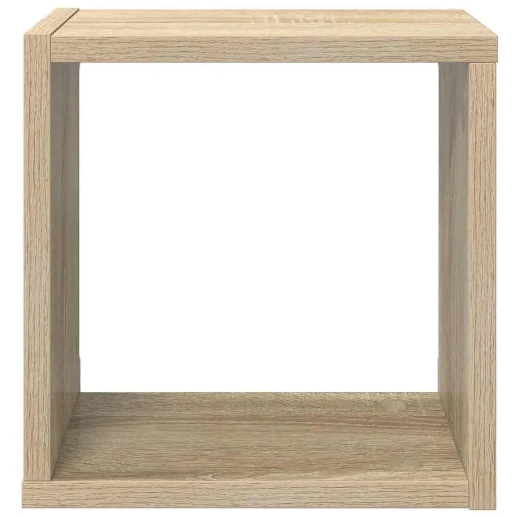 Wall Cube Shelves 6 Pieces Brown Floating Storage Display Organiser Set
