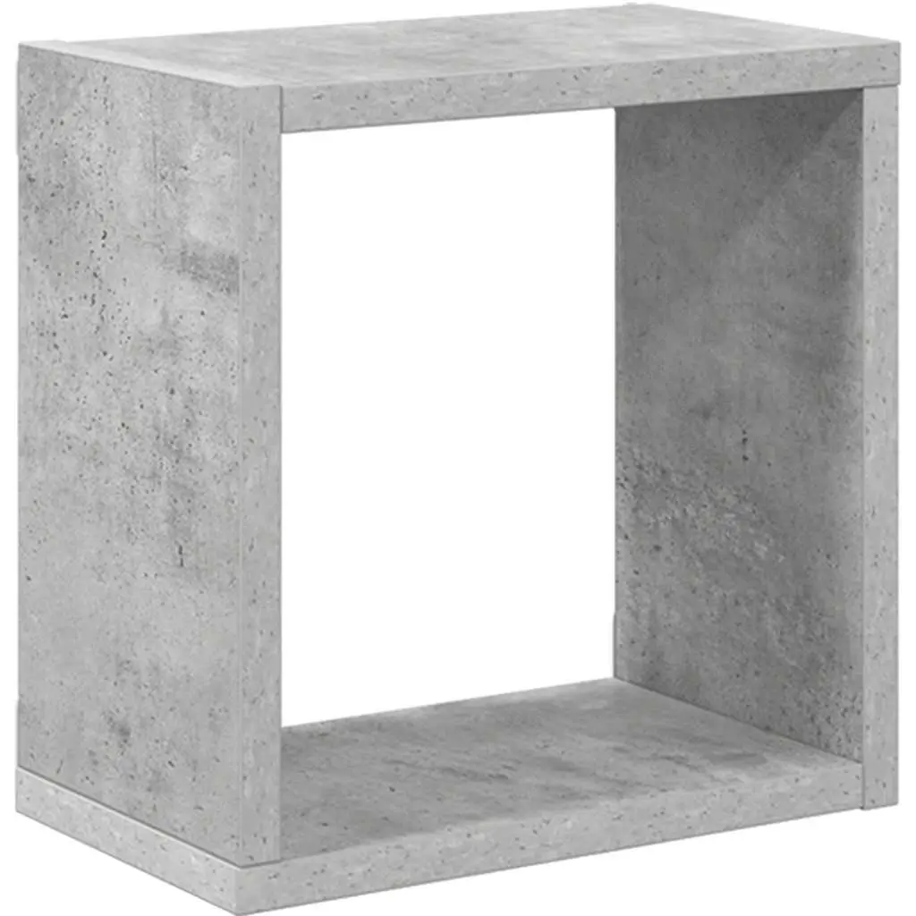 Wall Cube Shelves Grey 26 x 15 x 26 cm 4 Piece Floating Storage Display Organiser