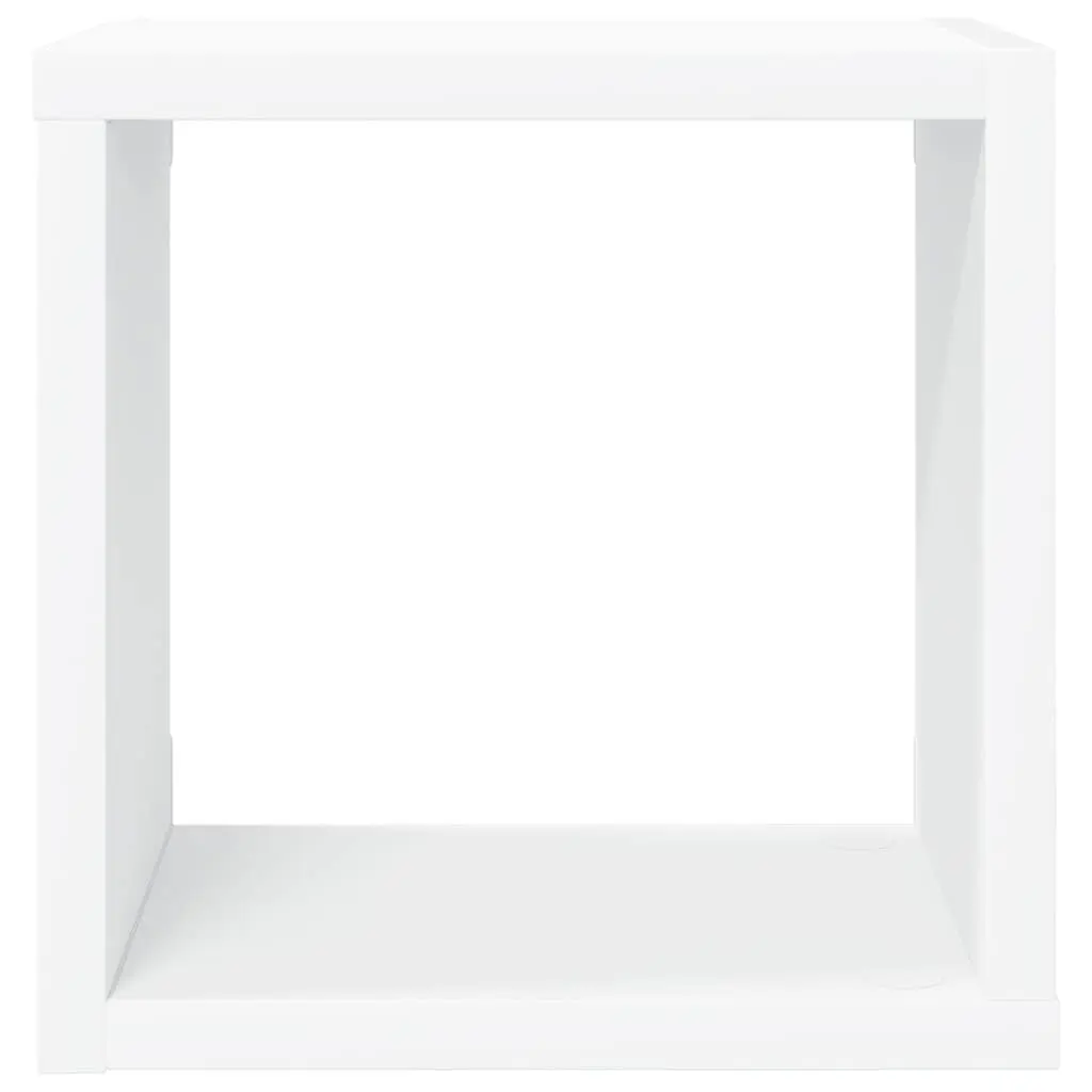 Floating Storage Organiser Wall Cube Shelves Set White 4 Pieces 22x15x22cm Home Decor