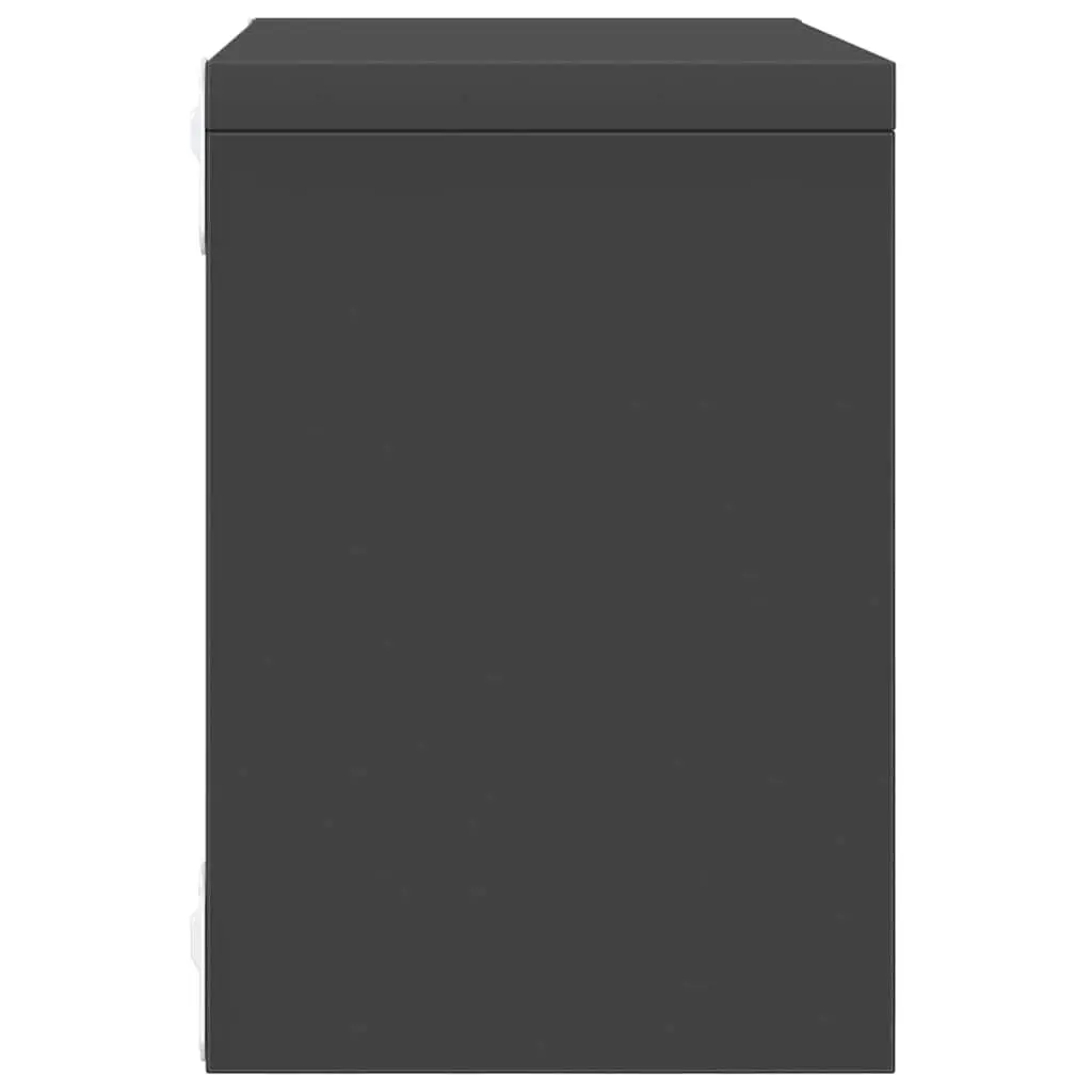 Grey Floating Cube Shelves 6 Piece Set