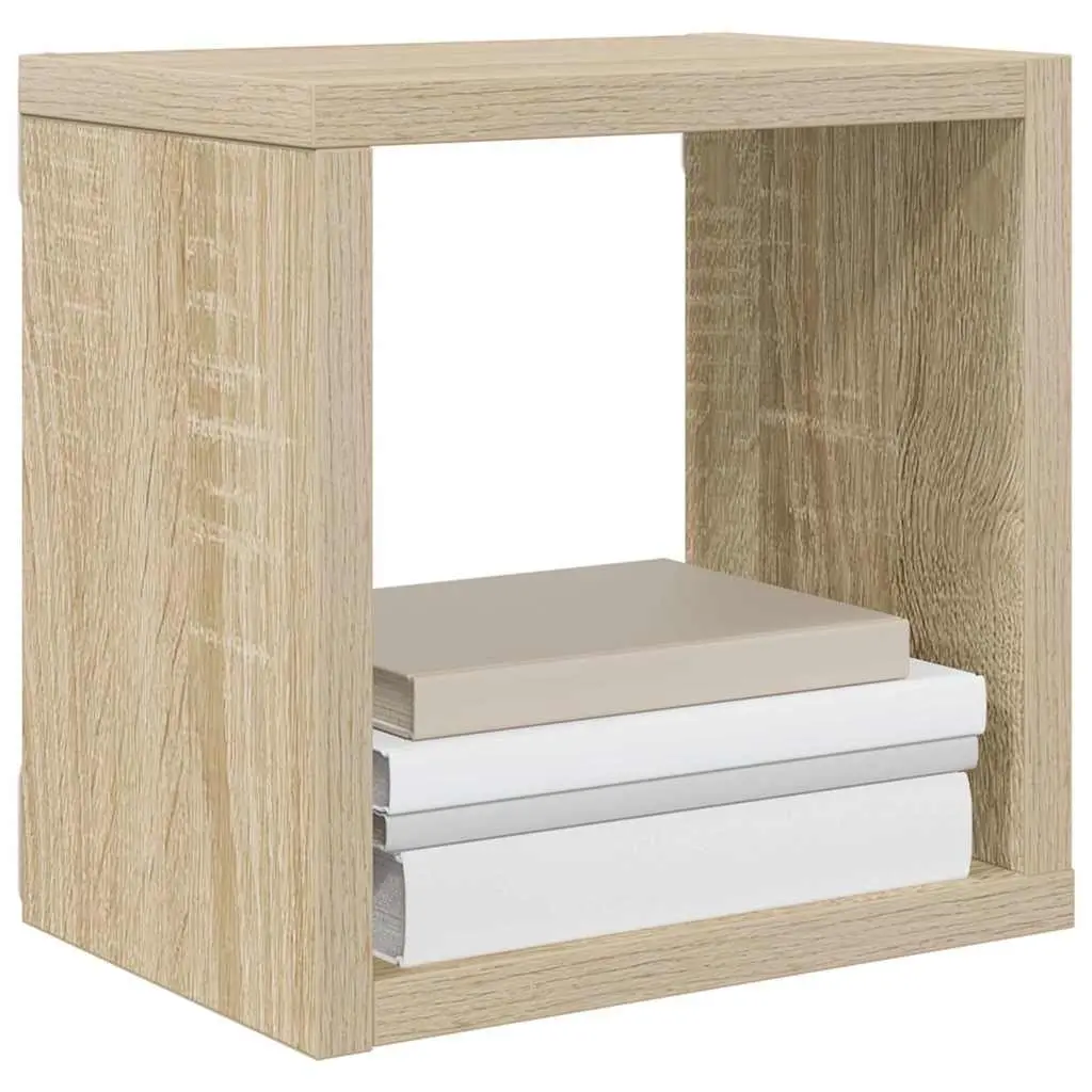 Wall Cube Shelves 6 Pieces Brown Floating Storage Display Organizer Home Decor