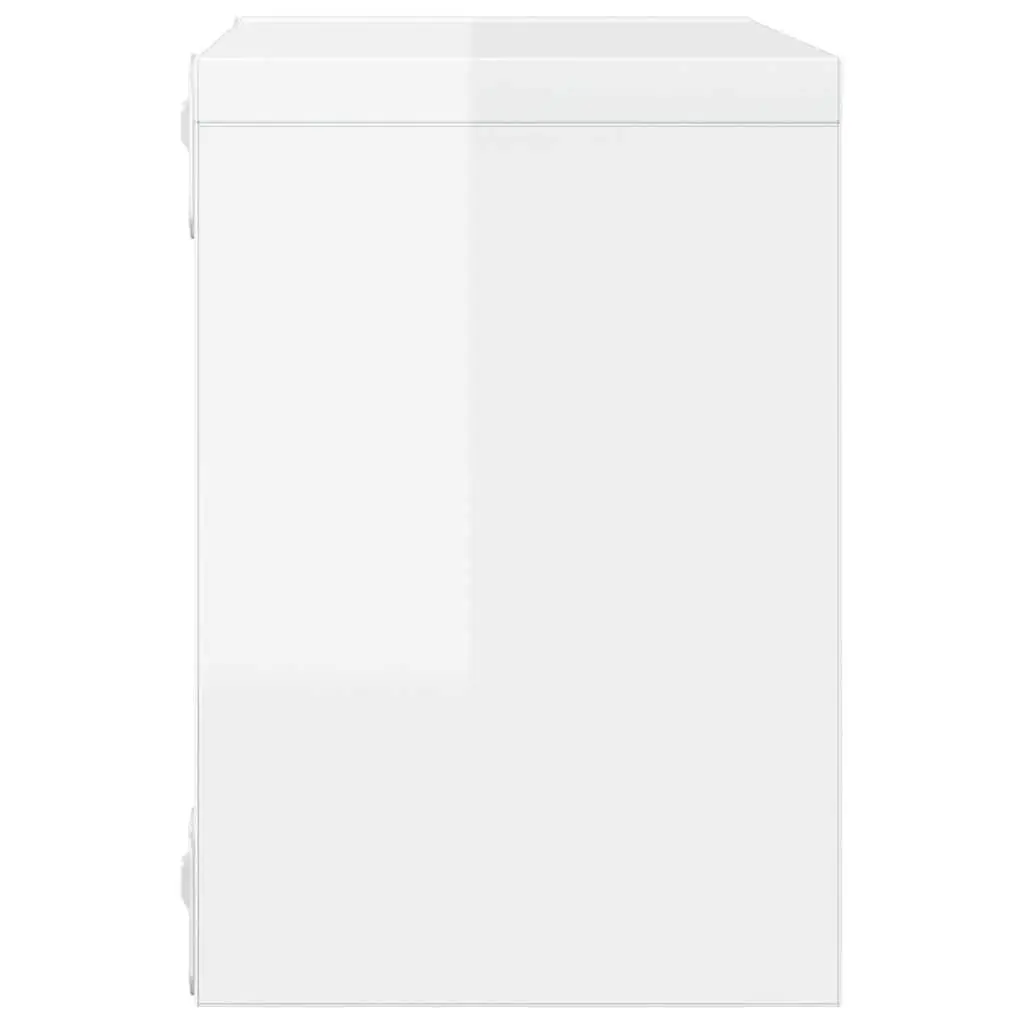 White Floating Cube Shelves Set of 6