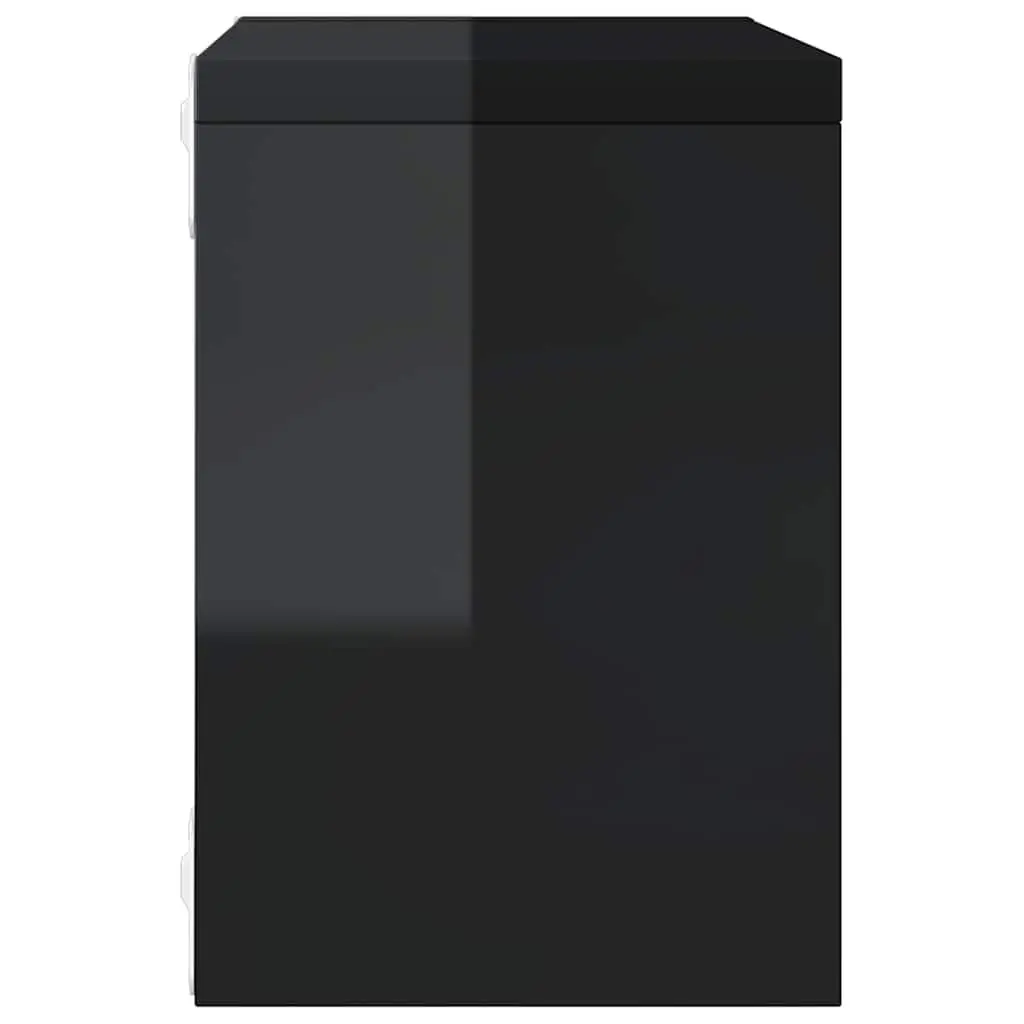 Wall Cube Shelves 6 Pieces Black Floating Storage Display Organiser Home Decor