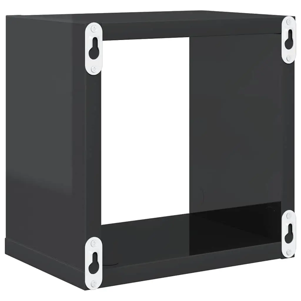 Grey Wall Cube Shelves 6 Piece Set