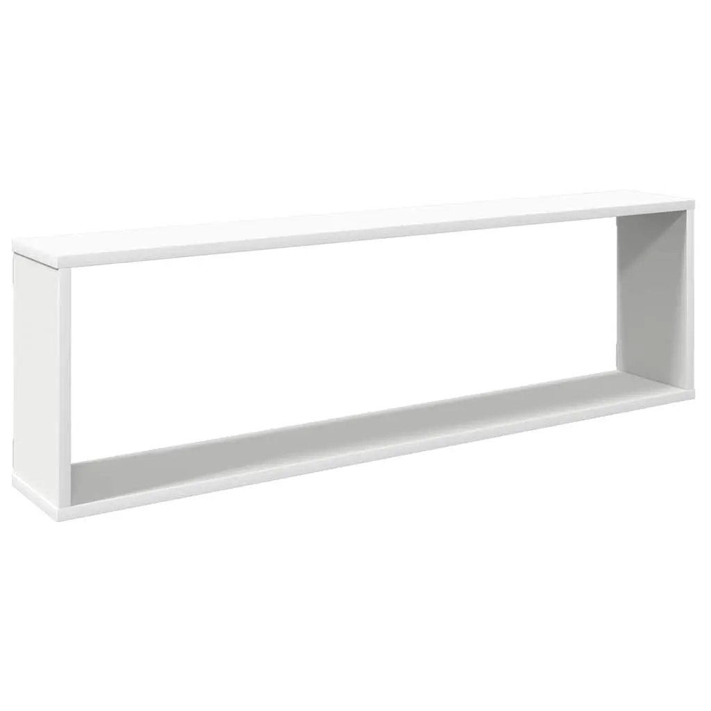 Wall Cube Shelves Engineered Wood 100 x 15 x 30 cm White 4 Piece