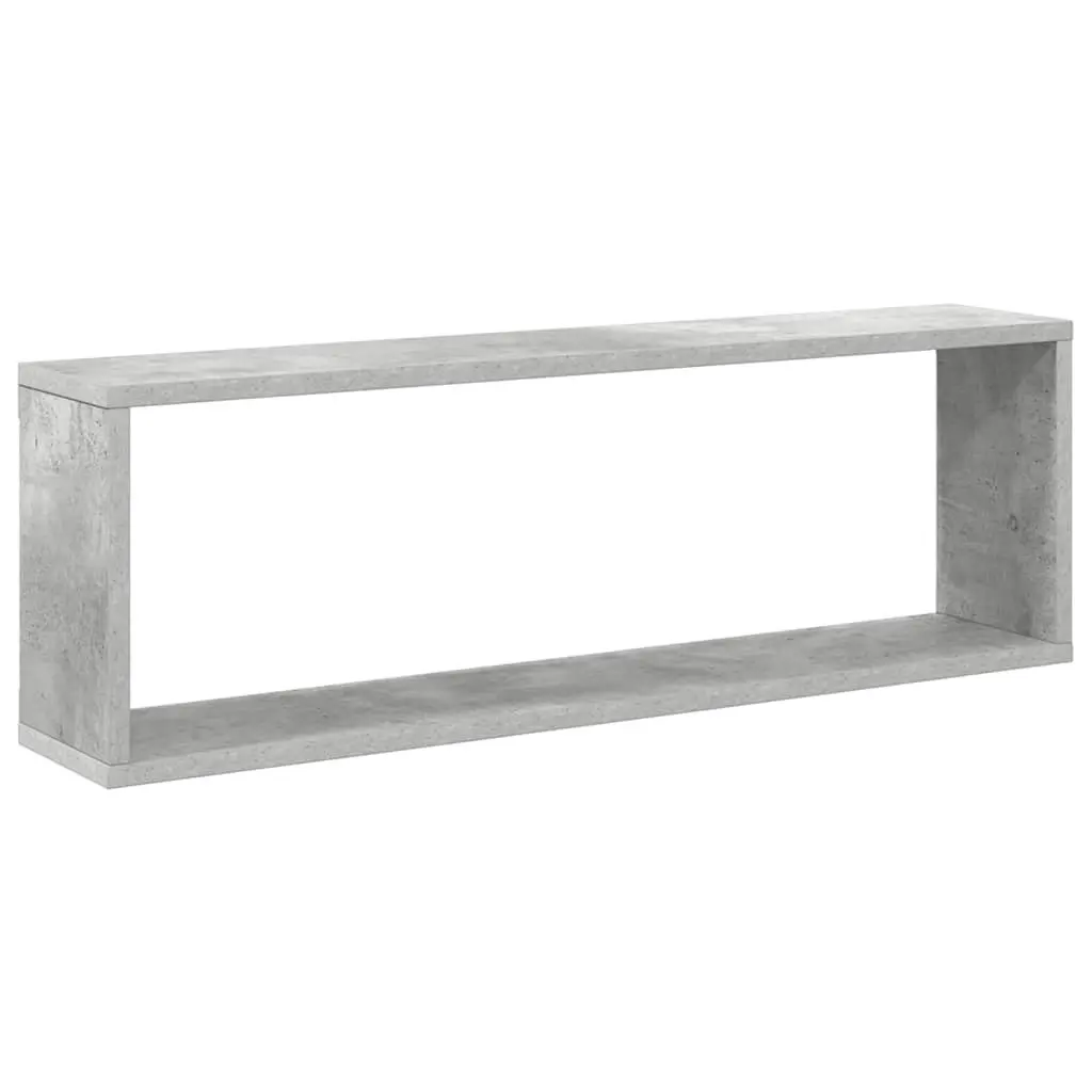 Wall Cube Shelves Engineered Wood 80 x 15 x 26.5 cm Grey Set 6