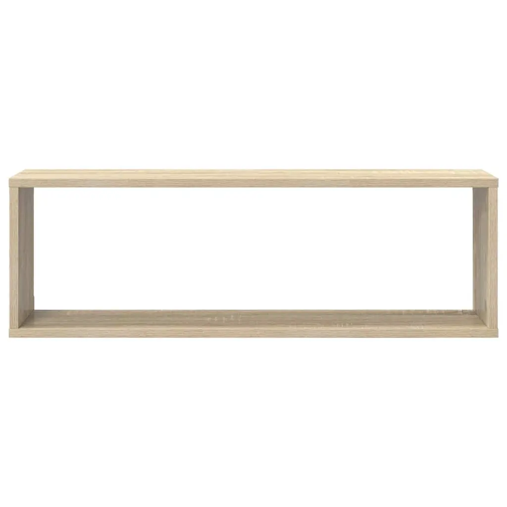 Cube Shelves Engineered Wood 80 x 15 x 26.5 cm White Sonoma Oak 6 Piece Set