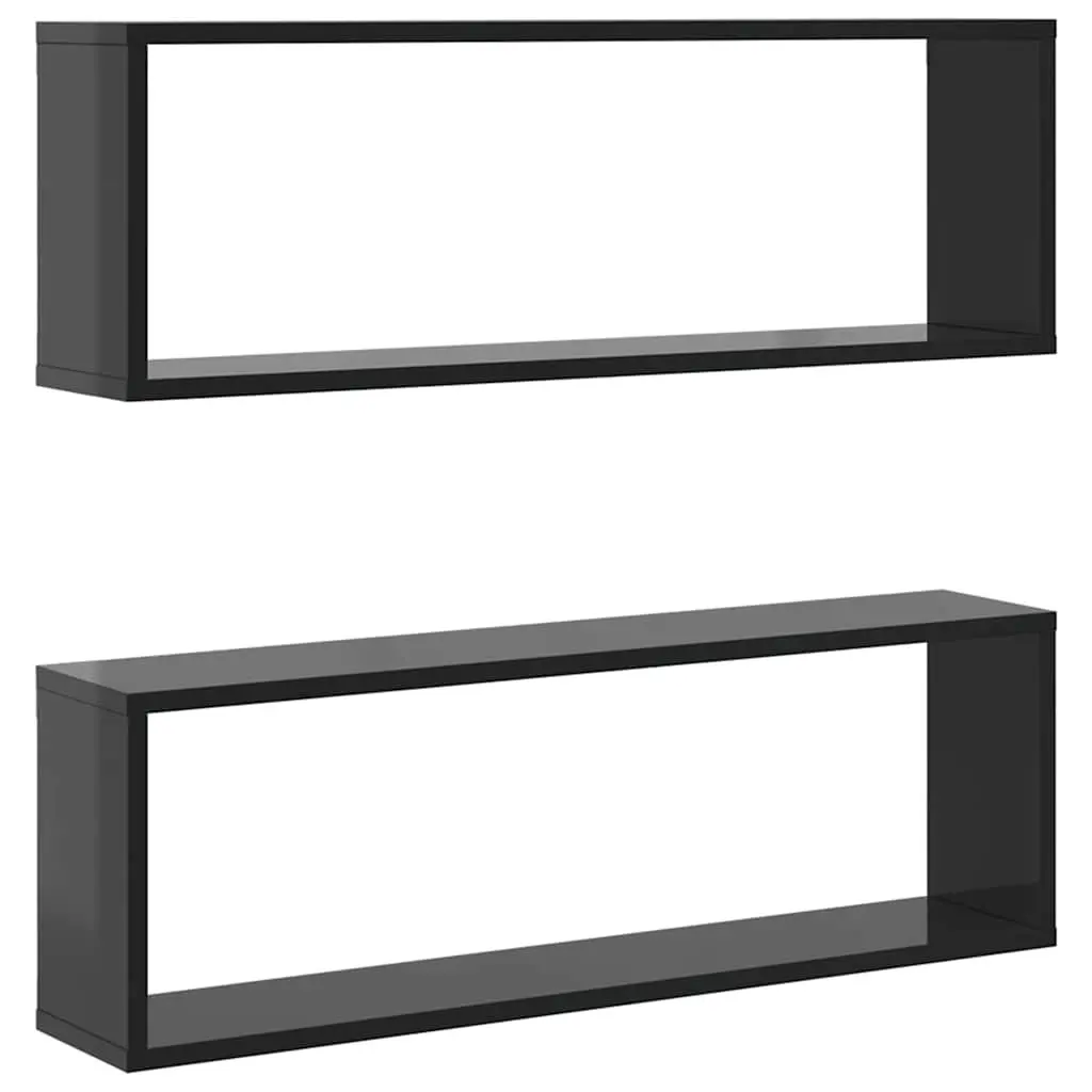Grey Cube Shelves Set for Display and Storage