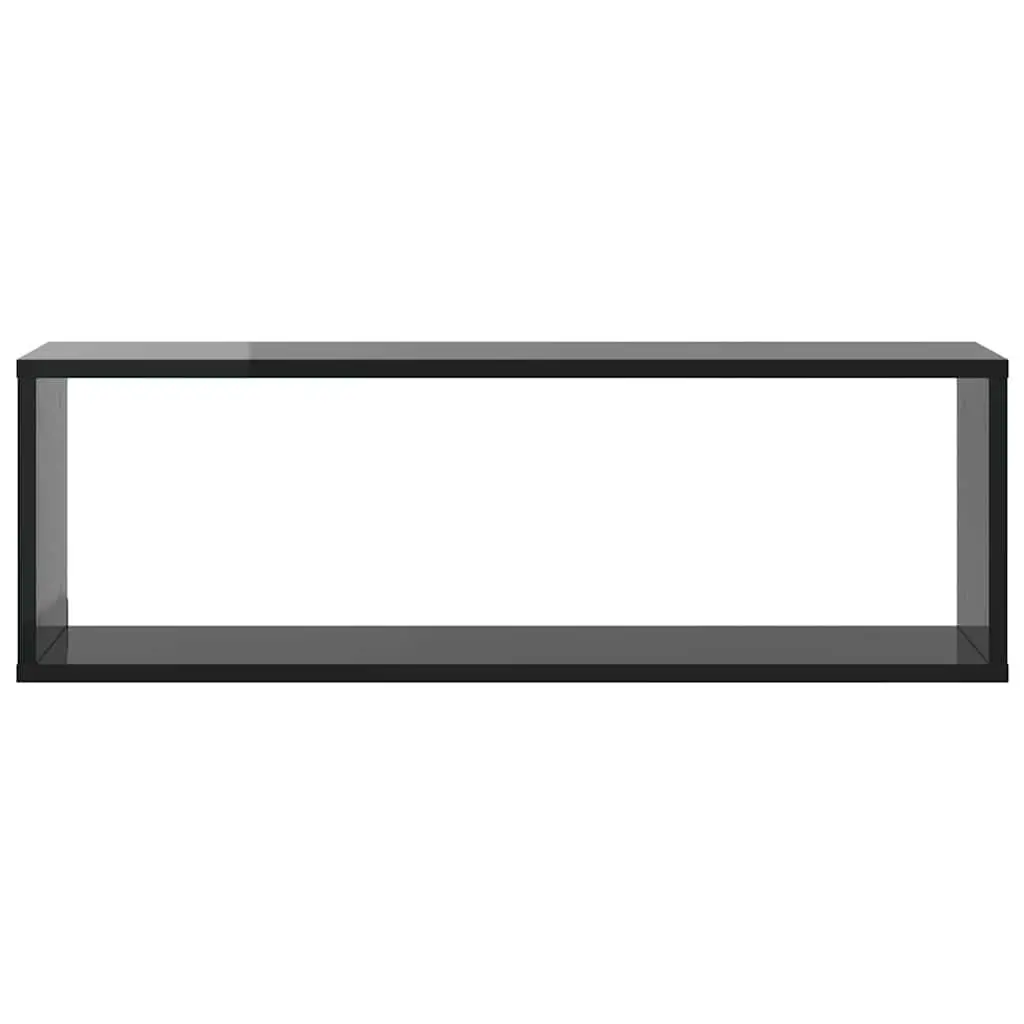 Wall Cube Shelves Engineered Wood 80 x 15 x 26.5 cm Grey 6 Piece Storage Display Floating Shelving Unit