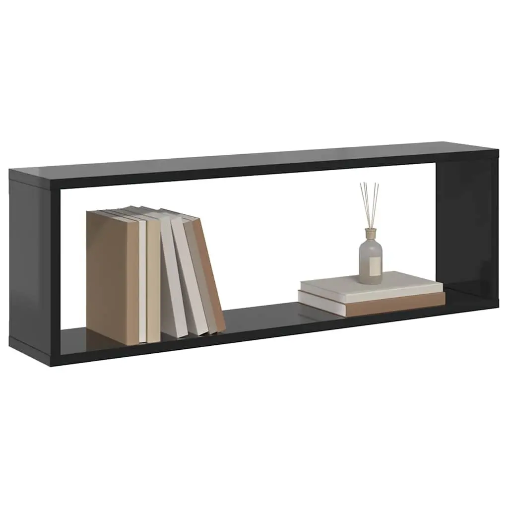Wall Cube Shelves Engineered Wood 80 x 15 x 26.5 cm Grey 6 Piece Storage Display Floating Shelving Unit