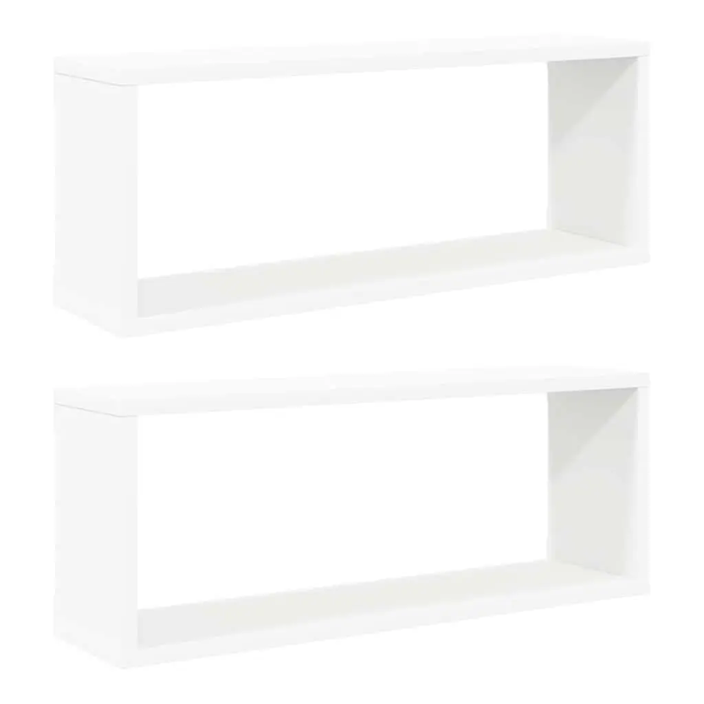 White Wall Cube Shelves for Display and Storage