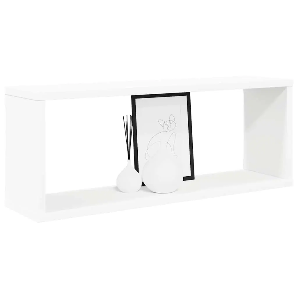 White Wall Cube Shelves for Display and Storage