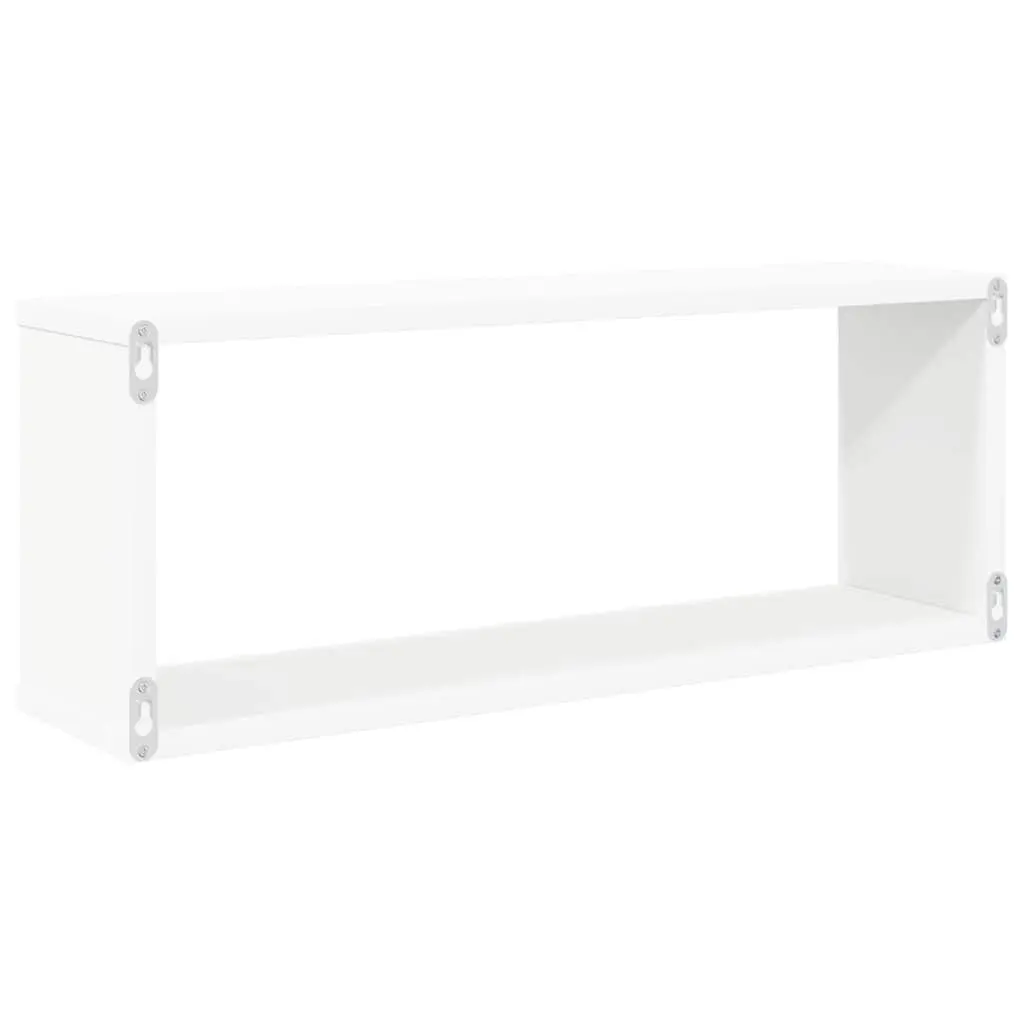 Wall Cube Shelves Engineered Wood 60 x 15 x 23 cm White 4 Piece
