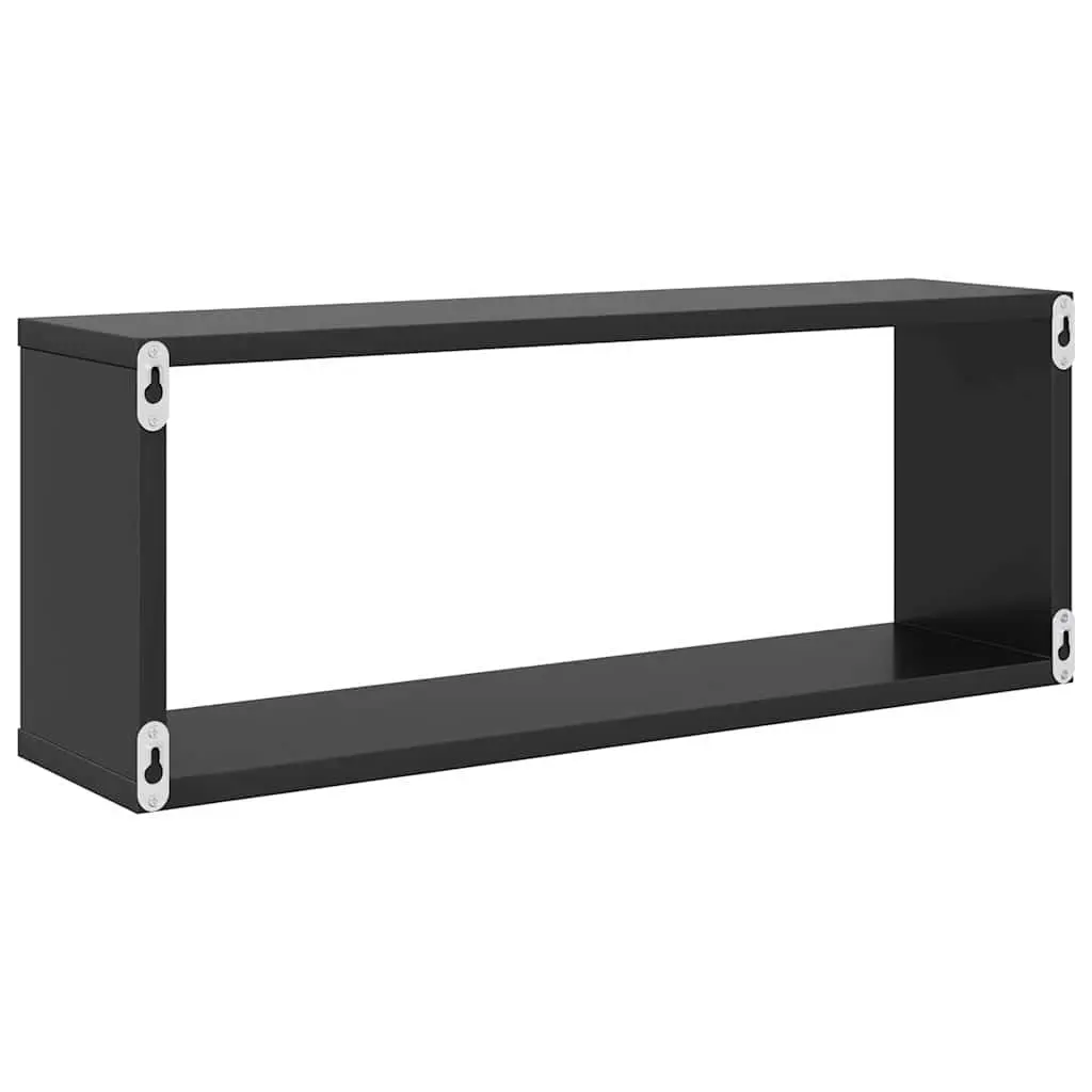 Wall Cube Shelves 6 pcs Grey Floating Storage Display Organizer Set