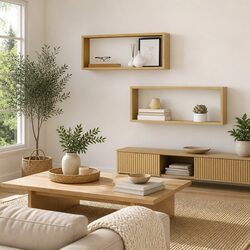 Sonoma Oak Cube Shelves Set of 2 for Stylish Storage