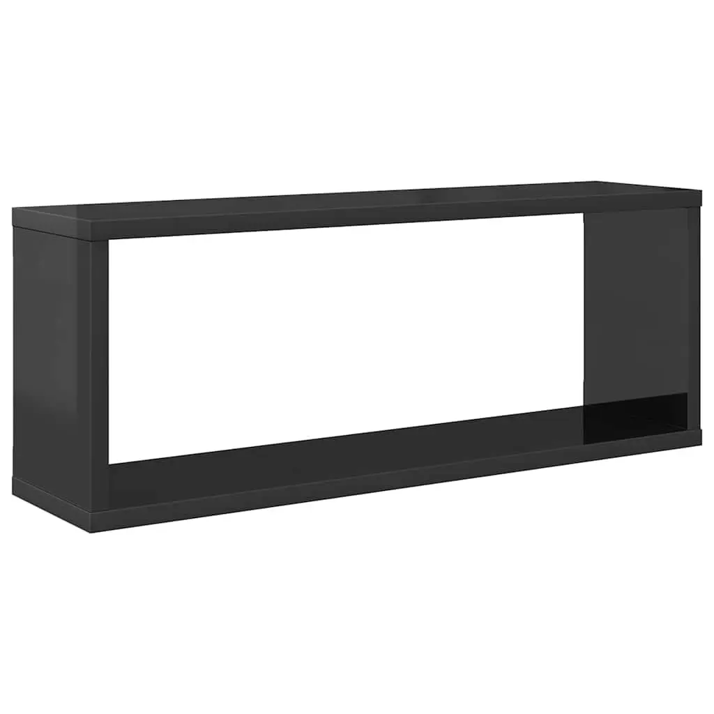Wall Cube Shelves Engineered Wood 60 x 15 x 23 cm Grey 6 Pieces