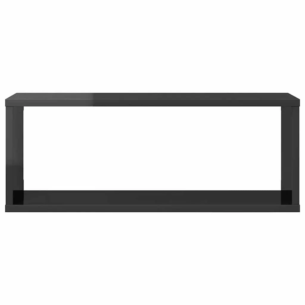 Wall Cube Shelves Engineered Wood 60 x 15 x 23 cm Grey 6 Pieces