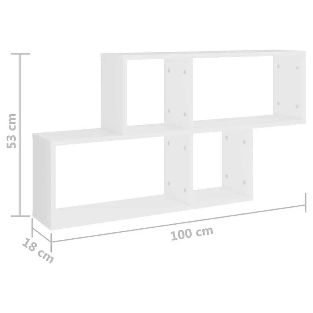 White Wall Shelf Cube Storage Display Unit Modern Home Decor Bedroom Living Room