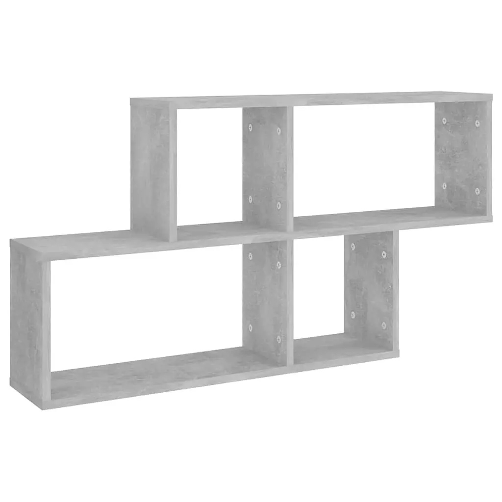 Wall Shelf Engineered Wood 100x18x53cm Concrete Grey Display Storage Organizer