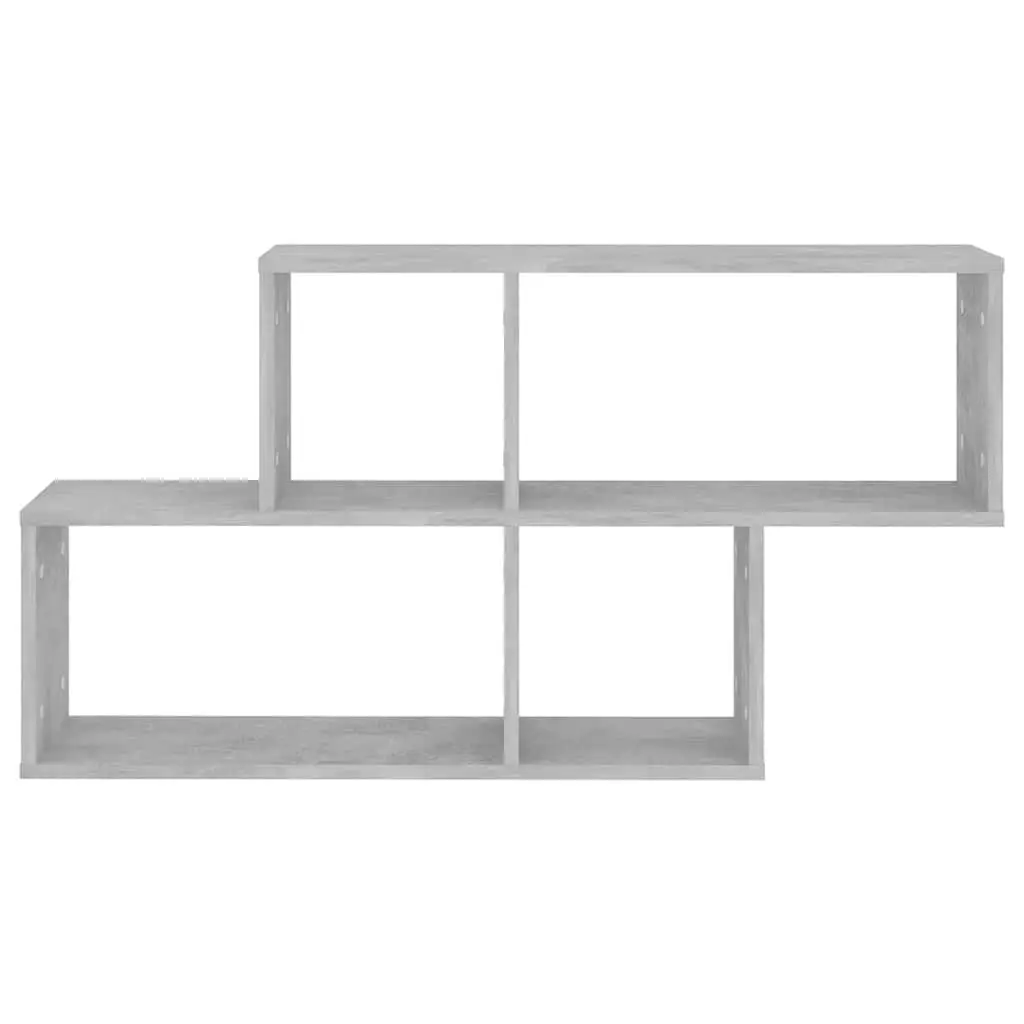 Wall Shelf Engineered Wood 100x18x53cm Concrete Grey Display Storage Organizer