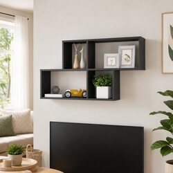 High Gloss Grey Wall Shelf for Modern Display