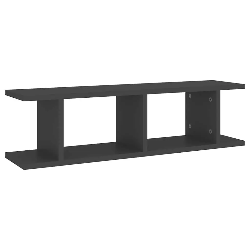 Wall Shelves 2pc Grey Floating Display Cube Shelf Storage Home Decor Living Room