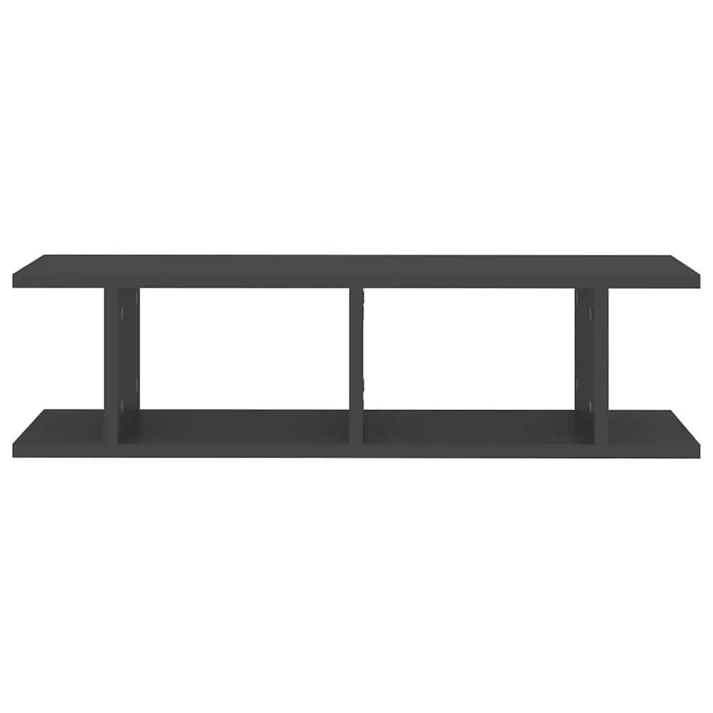 Wall Shelves 2pc Grey Floating Display Cube Shelf Storage Home Decor Living Room