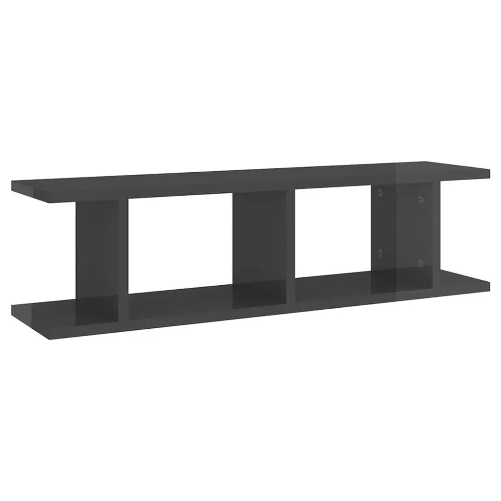 Grey Floating Cube Shelves for Display and Storage