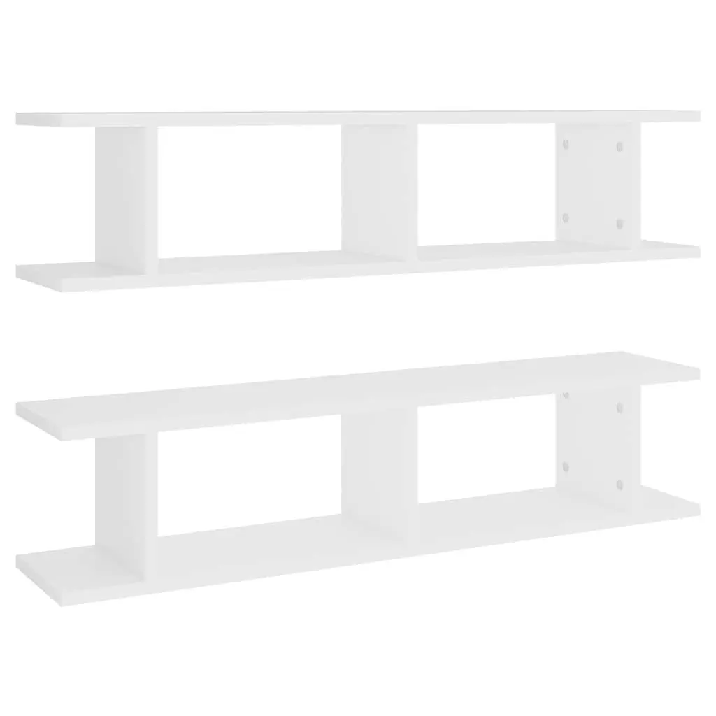 Floating Wall Shelf Engineered Wood 90x18x20cm White
