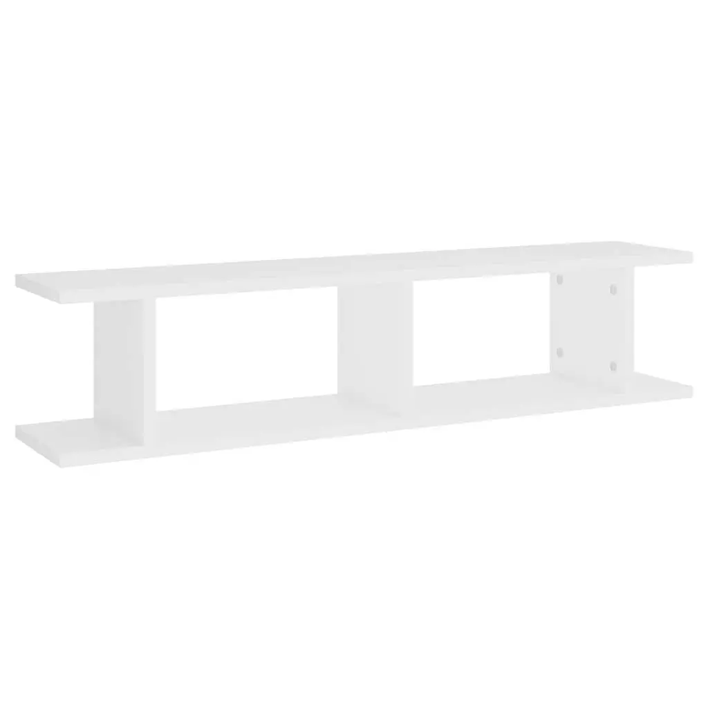 Floating Wall Shelf Engineered Wood 90x18x20cm White