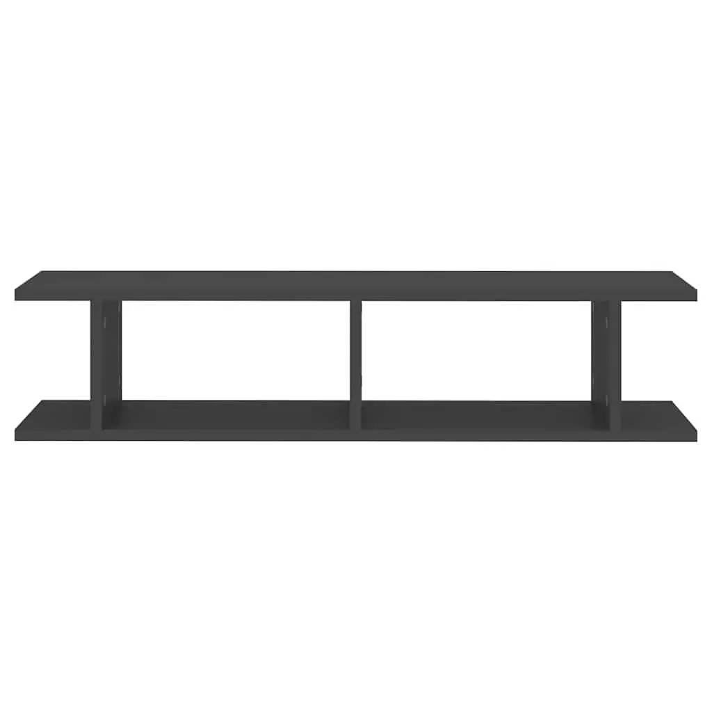 Floating Display Cube Storage Unit 2 pcs Grey 90x18x20 cm
