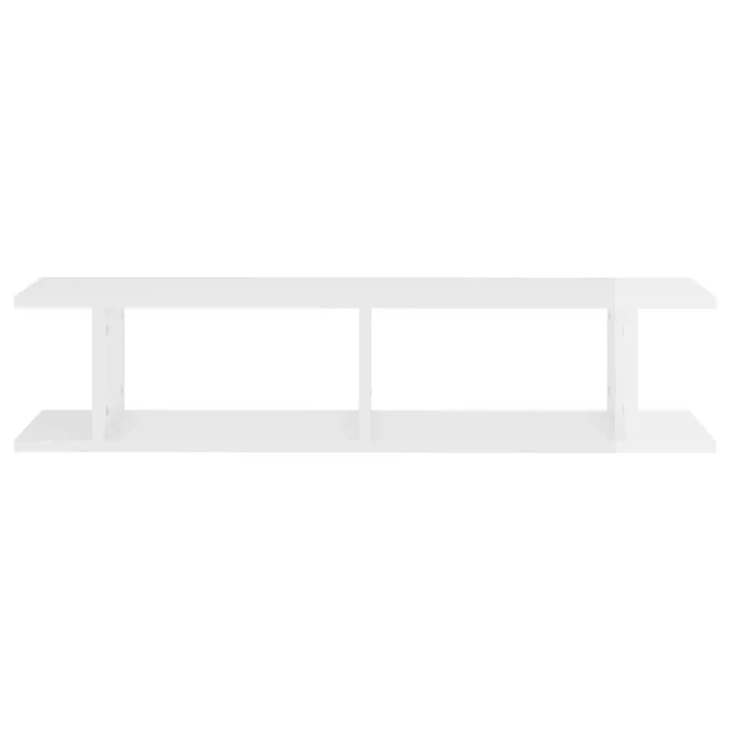 Wall Shelves 2 pcs High Gloss White Floating Cube Storage Display Shelving Unit