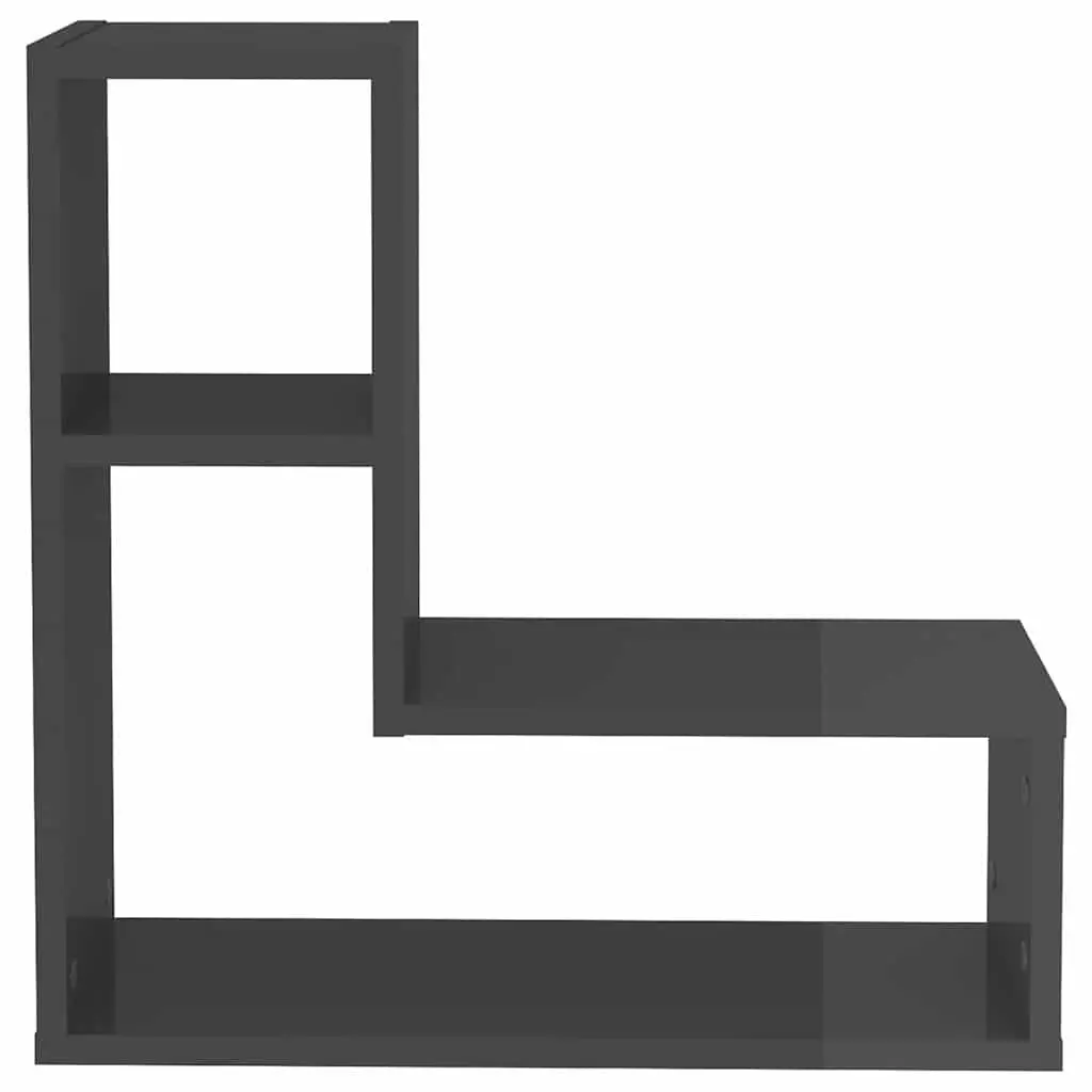 Wall Shelves 2 pcs Grey Cube Display Storage Shelving Unit Home Decor