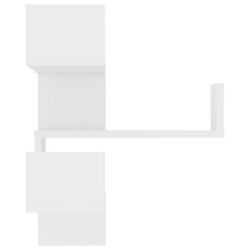 Wall Corner Shelf White Storage Display Shelving Unit Home Decor Living Room