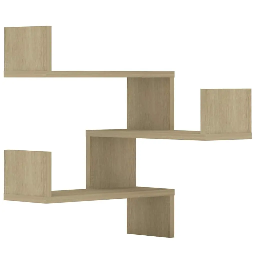Wall Corner Shelves Engineered Wood 40x40x50 cm Brown