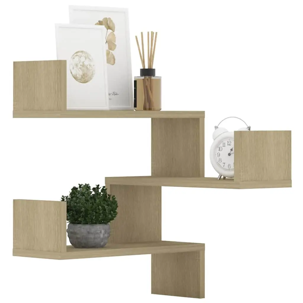 Wall Corner Shelves Engineered Wood 40x40x50 cm Brown