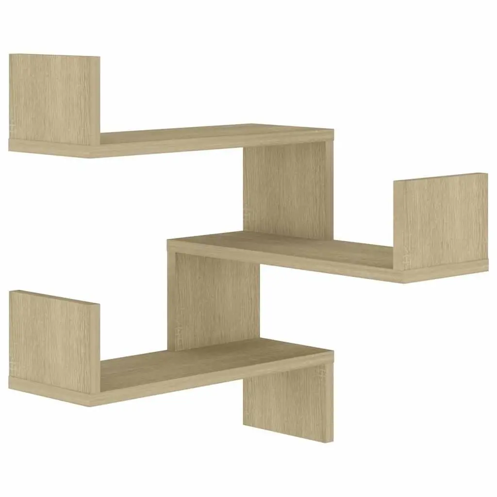 Wall Corner Shelves Engineered Wood 40x40x50 cm Brown