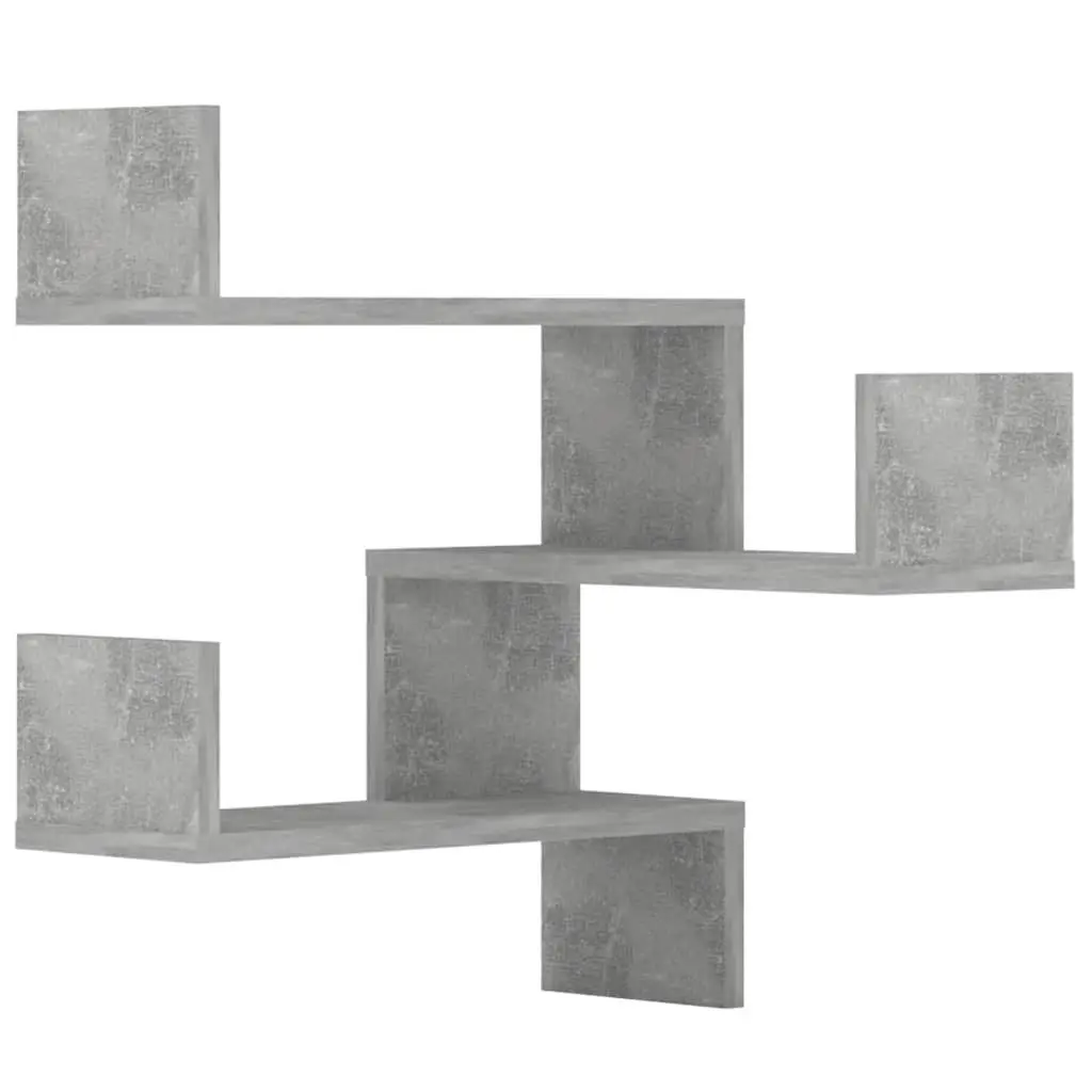 Wall Corner Shelves Engineered Wood 40x40x50 cm Grey 2 Pieces