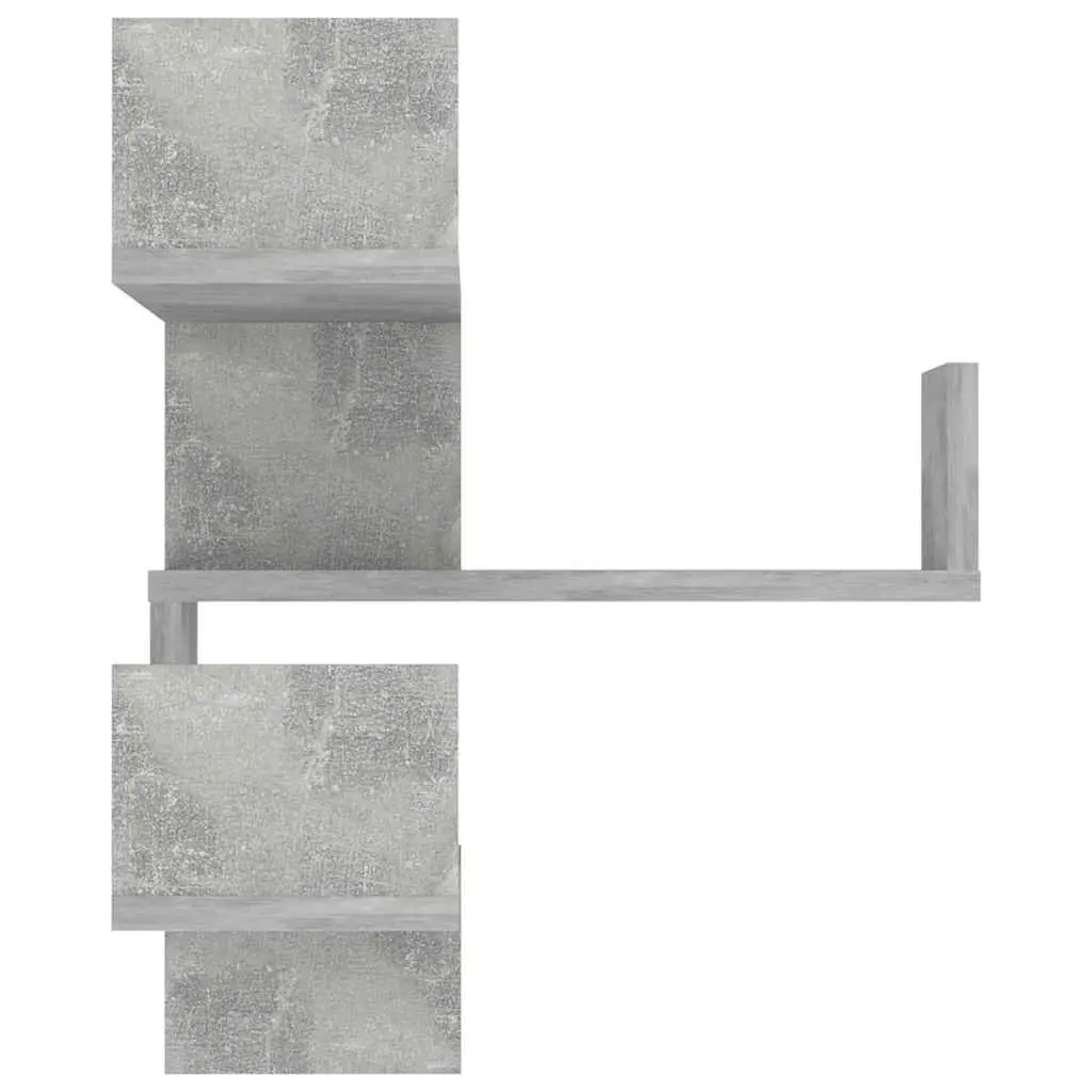 Wall Corner Shelves Engineered Wood 40x40x50 cm Grey 2 Pieces