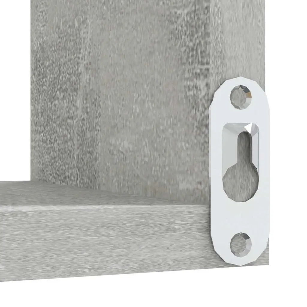 Wall Corner Shelves Engineered Wood 40x40x50 cm Grey 2 Pieces