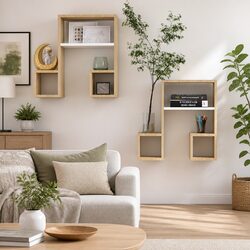 Sturdy Music Note Wall Shelves - 2 Piece Set