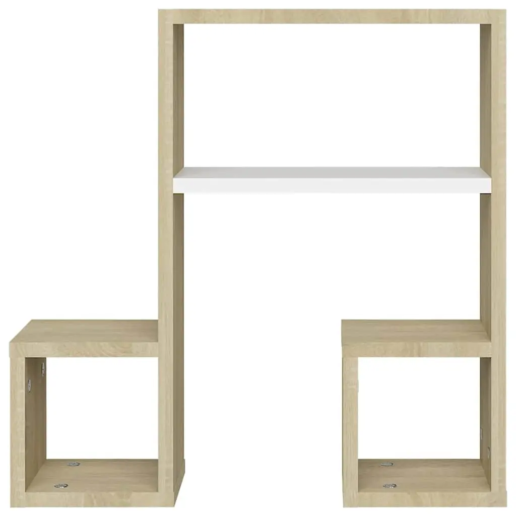 Wall Shelves Music Note Design 2 Pieces Display Storage Home Decor Living Room