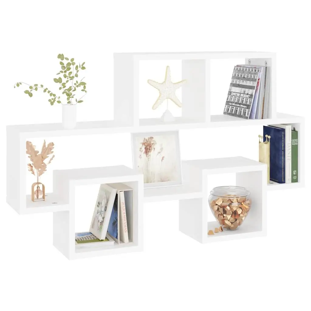 White Car-Shaped Wall Shelf with Sturdy Build