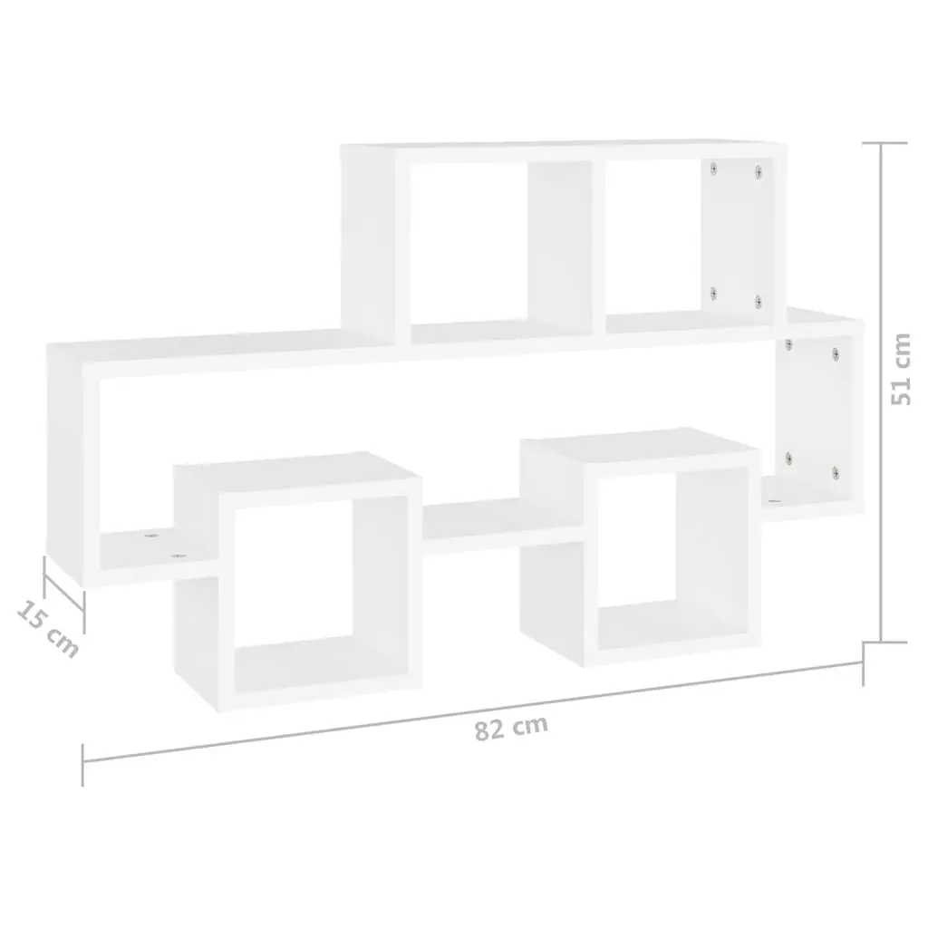 White Car-Shaped Wall Shelf with Sturdy Build