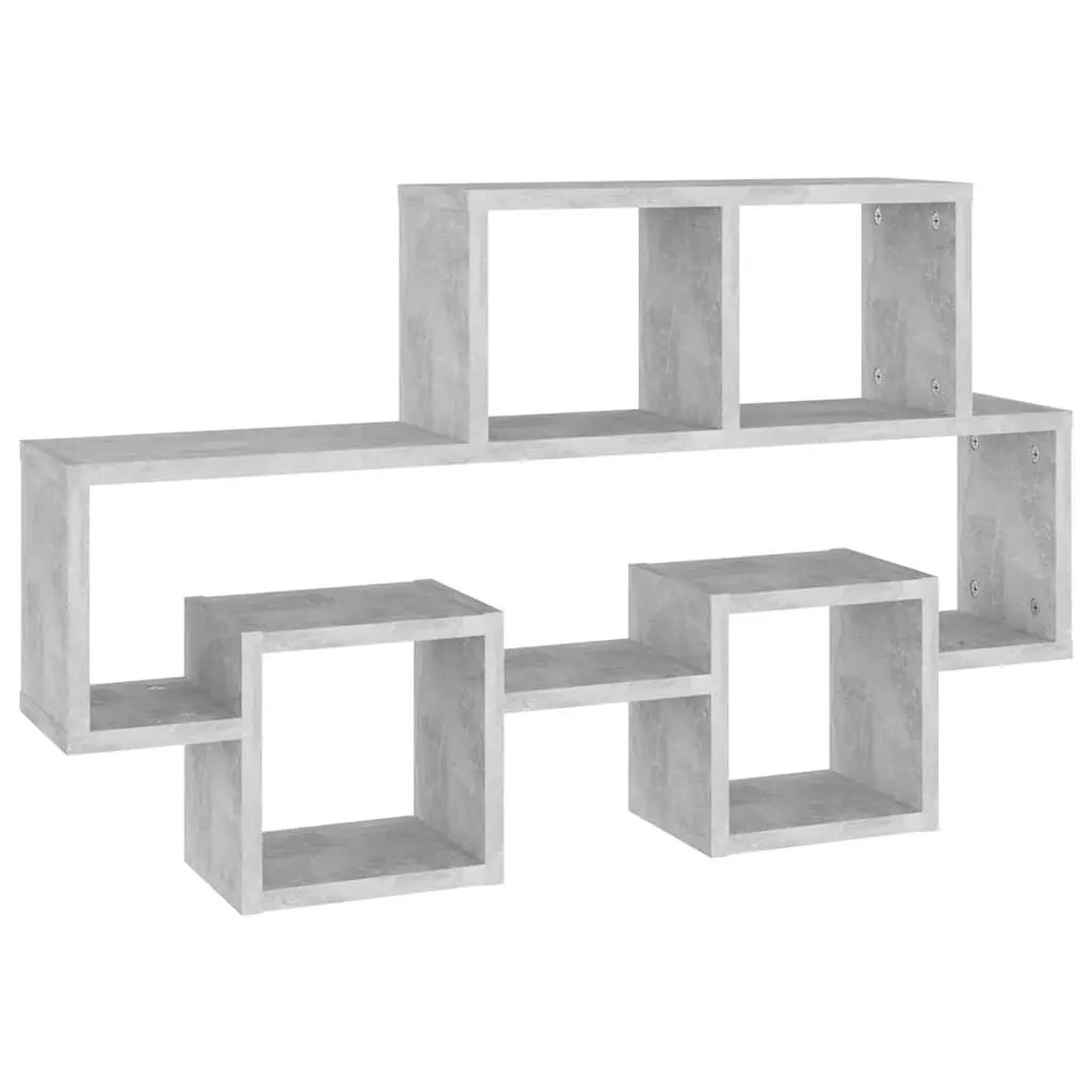 Wall Shelf Car-Shaped Grey Storage Display Hanging Organiser Engineered Wood