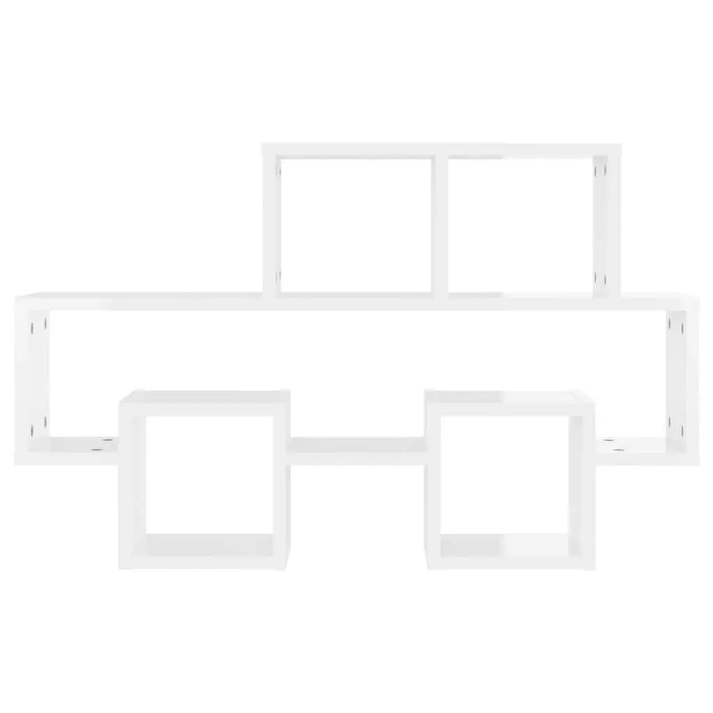 Car-Shaped Wall Shelf White Engineered Wood Storage Display Hanging Organizer