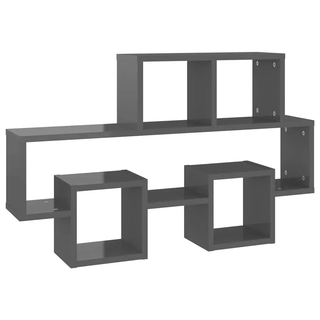 Car-Shaped Wall Shelf Grey Storage Display Floating Hanging Shelving Unit